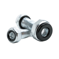  Extended thread wheel bolts with a floating washer for a performance car. [Transparent Background PNG].p