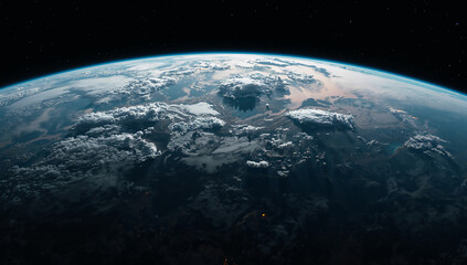 Earth from Space Captured: Clouds Over Vast Ocean
