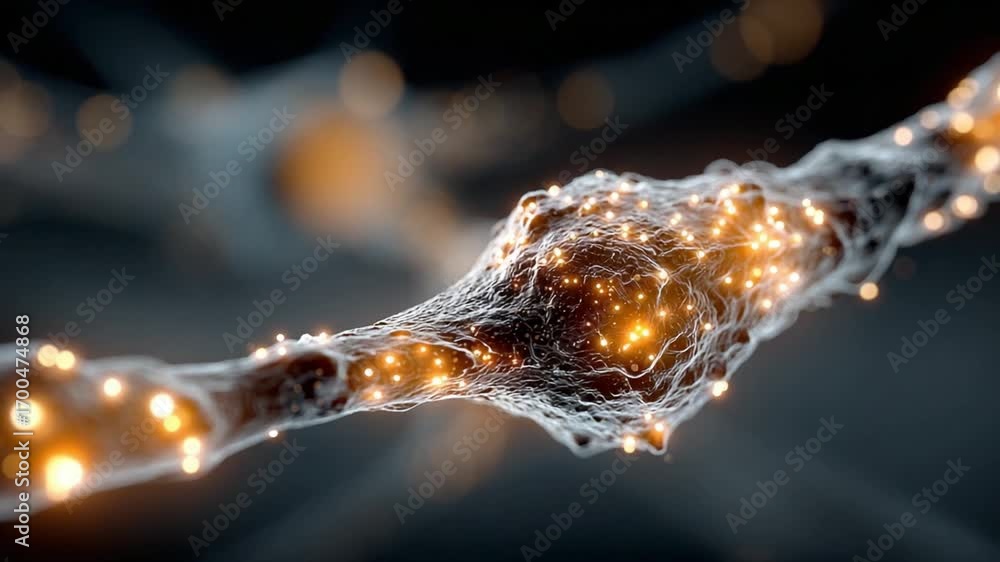 Poster nerve cell communication: a detailed and artistically rendered image highlighting the intricate stru