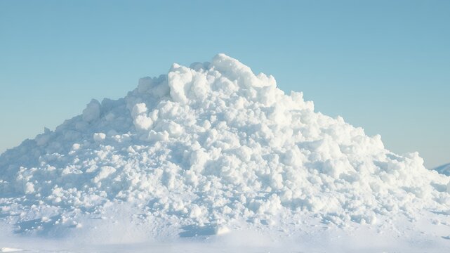 Abstract pile of textured white and light blue powder or snow crystals - Powered by Adobe