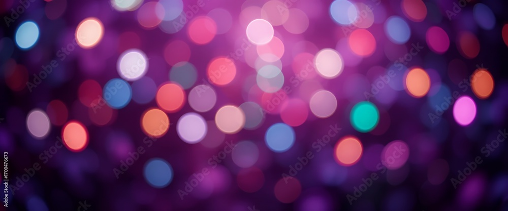 Poster abstract colorful bokeh light circles creating dreamy blurred background effect with vibrant hues