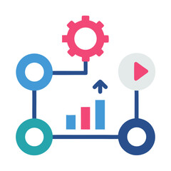 Business process flow with analytics and video integration