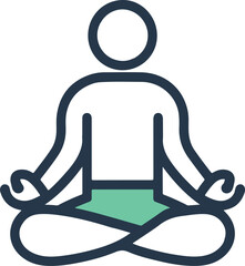 Yoga person Flat vector illustration