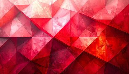 半透明の赤い図形が重なる幾何学モダン背景 – Abstract Geometric Pattern with Overlapping Translucent Red Shapes