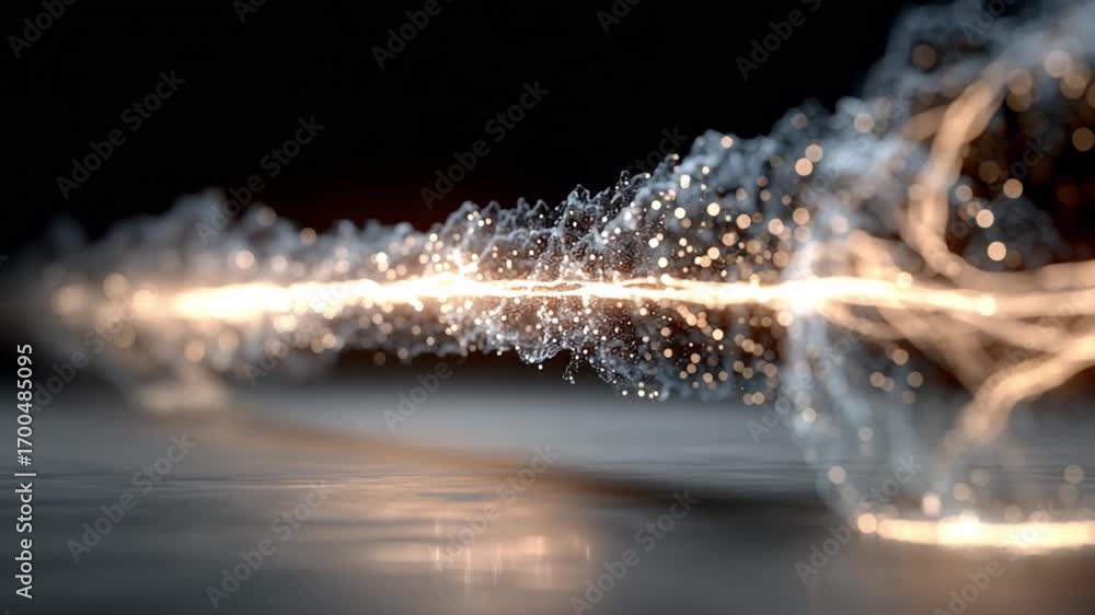 Aufkleber energy burst: a mesmerizing display of energy, emanating from a central source in a burst of particl