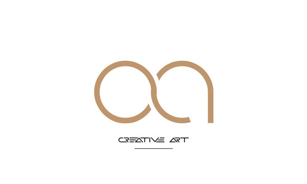 OA, AO, O, A abstract letters logo monogram