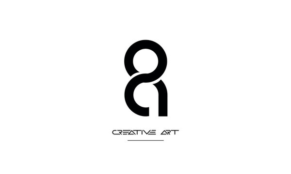 OA, AO, O, A abstract letters logo monogram