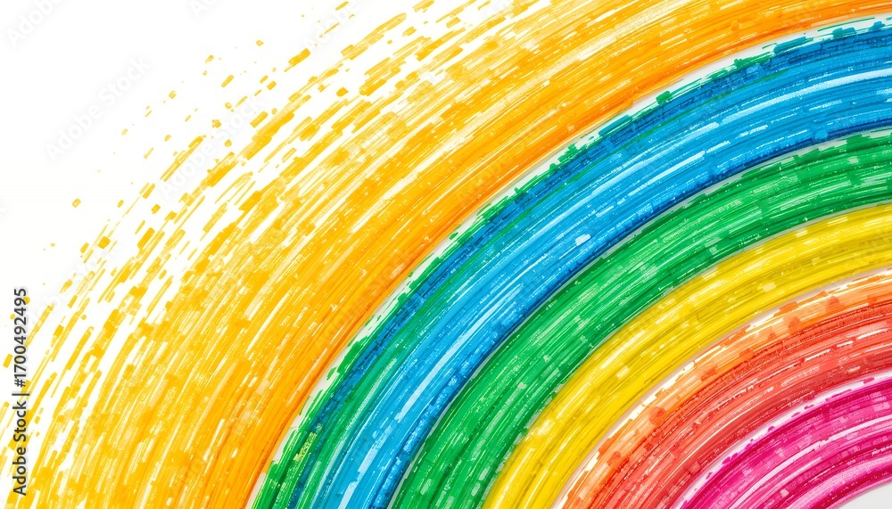 Poster abstract colorful digital art with vivid brushstroke patterns creating dynamic visual flow