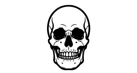 Skull icon representing death, danger, and mortality in a minimalist style