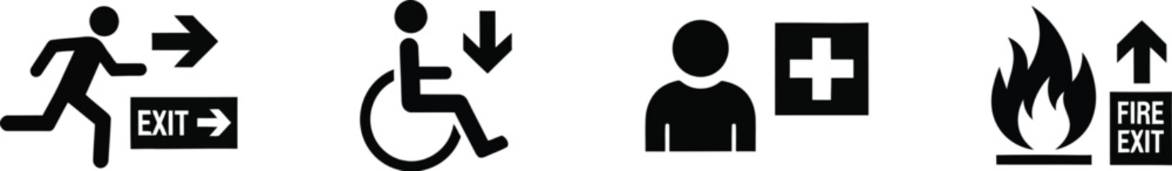 Abstract futuristic symbols and digital elements on a dark canvas silhouette