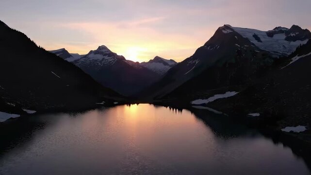 sunset in the mountains