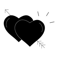 Icon for invitations wedding party married couples ring doodle vector illustrations line art simple