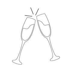 Icon for invitations wedding party married couples ring doodle vector illustrations line art simple