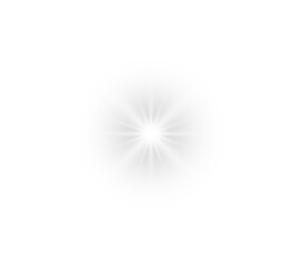 Bright glowing starburst light effect isolated on black for photography and design