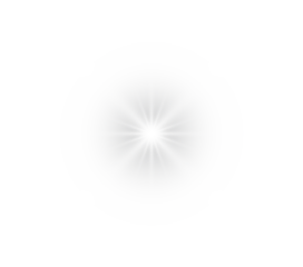 Bright glowing starburst light effect isolated on black for photography and design