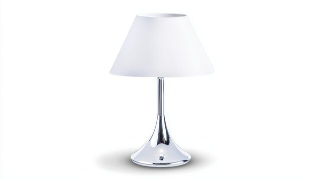 Modern minimalist interior design illuminating simplicity with white lamp on white backdrop