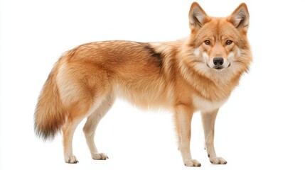 Adorable dog posing on white backdrop studio portrait of canine charm charming