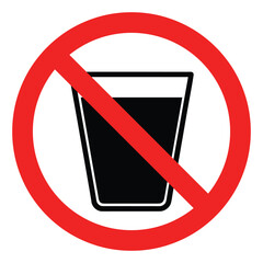 No drinking water allowed sign