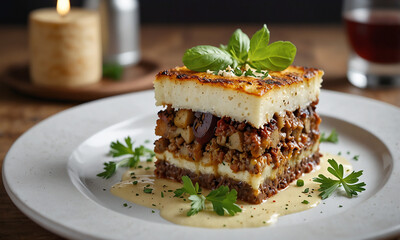 Food Illustration Greek Moussaka