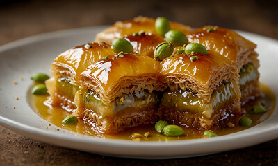 Food Illustration Turkish Baklava