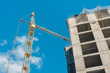 building under construction. Construction. House building. New buildings.