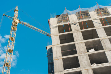 building under construction. Construction. House building. New buildings.
