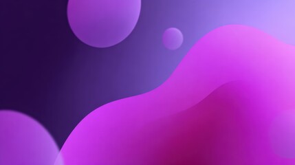 Purple background, gradient abstract forms, soft flat design