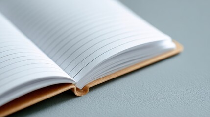 Naklejka premium blank minimalistic notebook page with subtle paper texture