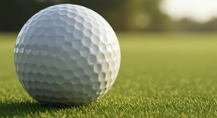 Obraz premium Golf ball on green grass