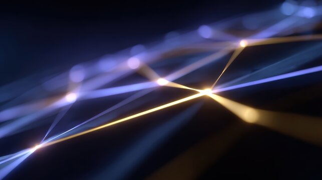 Business success and innovation, futuristic digital art, glowing lines, abstract geometric shapes