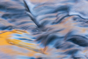 Abstract landscape of  a Bond Falls rapids captured with motion blur, Ottawa National Forest, Michigan's Upper Peninsula, USA