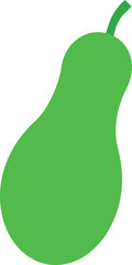 Minimalist Vector Illustration of Bottle Gourd Vegetable