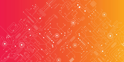 Circuit technology background with hi-tech digital data connection system