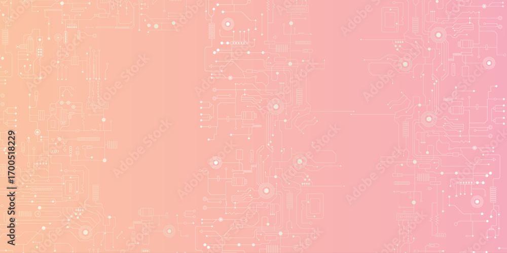 Poster high tech technology geometric and connection system background with digital data abstract