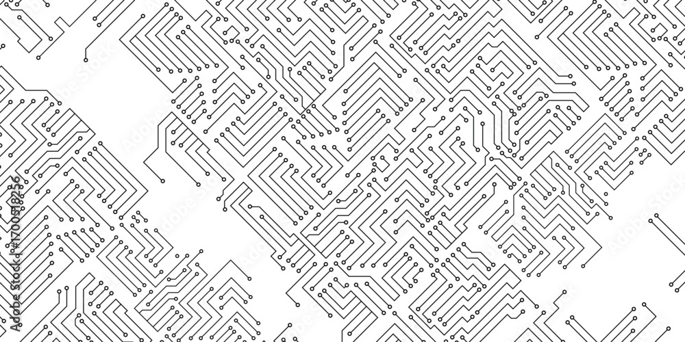 Poster high tech technology geometric and connection system background with digital data abstract. circuit 