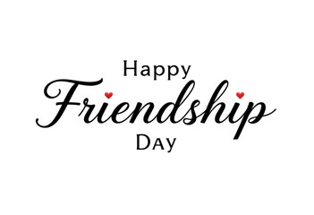 Elegant dark themed greeting design highlighting heartfelt friendship with subtle red hearts