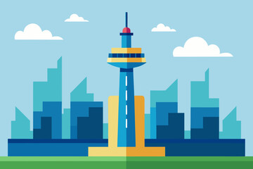 Obraz premium city skyline and city