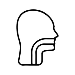 throat icon. sign for mobile concept and web design. vector illustration