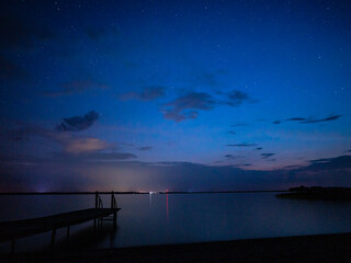 night over svitaz lake