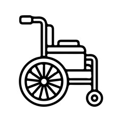 wheelchair icon. sign for mobile concept and web design. vector illustration