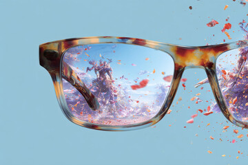 immerse yourself in fantastical journey where reading glasses directly transfer books into your mind