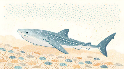 Whaleshark Swimming in Shallow Water with Textured Seabed and Floating Particles fish marine life Full HD 4K Video Download 2025 2026