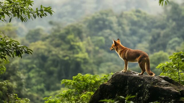 Broad view of Nam Cat Tien National Park with dense forest 