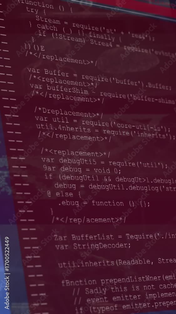 Aufkleber animation of data processing over screens