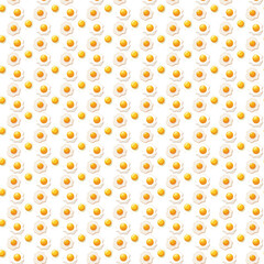 Sunny Side Up Egg Seamless Pattern - Breakfast Food Repeating Background