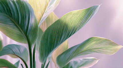 Botanical harmony lush green tropical leaves overlappi