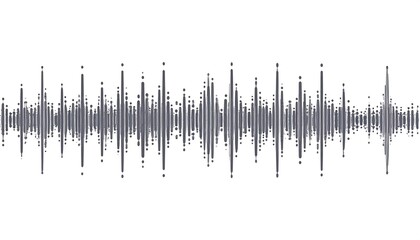 A graphic representation of audio waves, featuring a textured, dotted design.