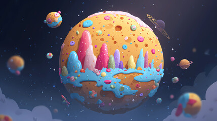 Cookie planet a massive round cookie with frosting 