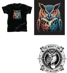 Owl graphic vector t shirt design print