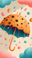 Cookie umbrella a giant cookie shaped like an umbrella